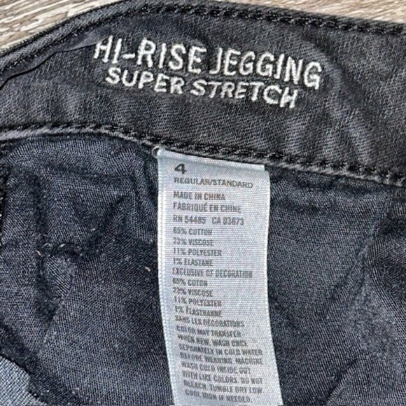 AMERICAN EAGLE Jeans Women’s Size 4 Black Hi-Rise Jegging Super Super Stretch - Picture 4 of 7